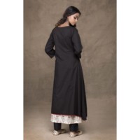 Image for A Line Black Dress Back 2