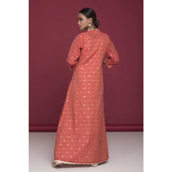 Image for Line Dress Chanderi Inner Back 2
