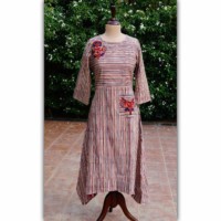 Image for Sr03 Maroon And Blue Dress Front 1