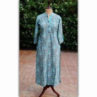 Image for Ws272 Turquoise And Grey Kurta Front 1