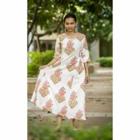 Image for Sr26 Mughal Flower Print Dress