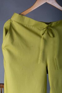 Image for Kessa Wsp01 Cotton Pants With Pocket Algae Green Front