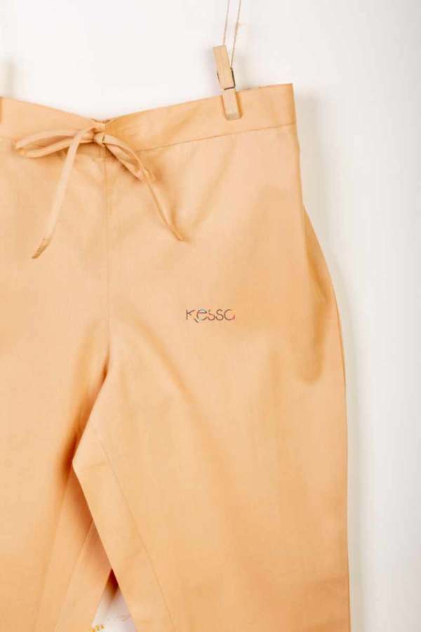 Image for Kessa Wsp01 Cotton Pants With Pocket Camel Closeup