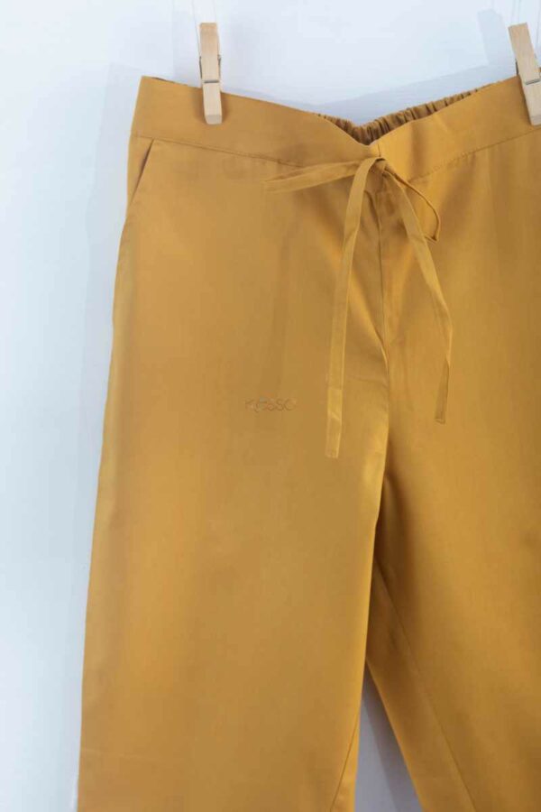 Image for Kessa Wsp01 Cotton Pants With Pocket Golden Closeup 2 New