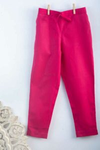 Image for Kessa Wsp01 Cotton Pants With Pocket  Magenta Pink Closeup New