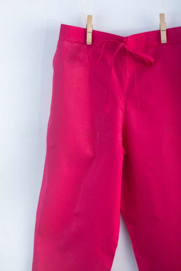 Image for Kessa Wsp01 Cotton Pants With Pocket  Magenta Pink Side New