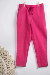 Image for Kessa Wsp01 Cotton Pants With Pocket Rose Pink Front New
