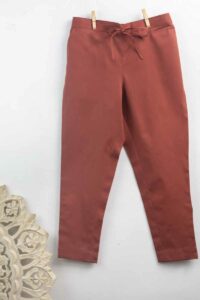 Image for Kessa Wsp01 Cotton Pants With Pocket Rust Closeup Renew