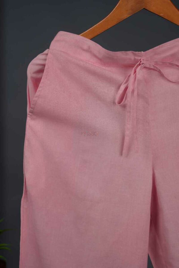 Image for Kessa Wsp02 Cotton Palazzo With Pocket Baby Pink Closeup