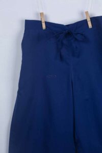 Image for Kessa Wsp02 Cotton Palazzo With Pocket Ink Blue Closeup 2 New