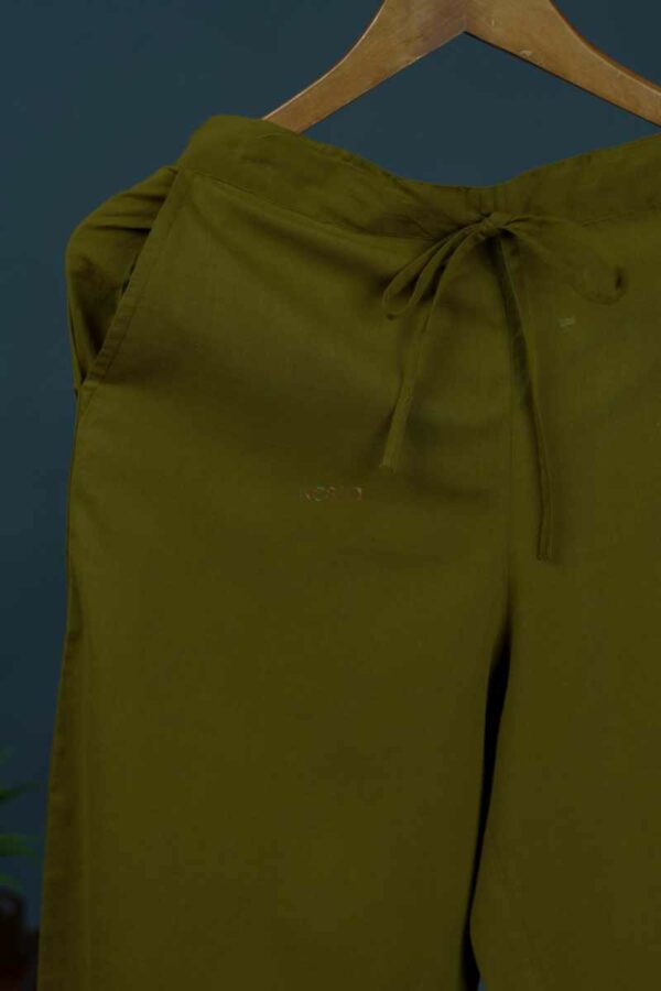 Image for Kessa Wsp02 Cotton Palazzo With Pocket Mehendi Green Sitting