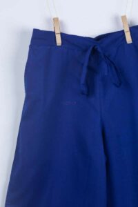 Image for Kessa Wsp02 Cotton Palazzo With Pocket Royal Blue Closeup 2 New
