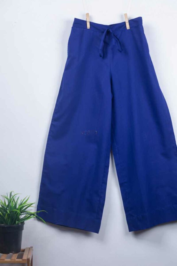 Image for Kessa Wsp02 Cotton Palazzo With Pocket Royal Blue Sitting New