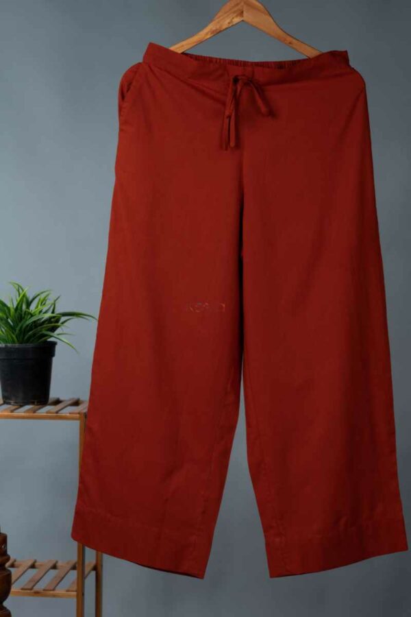 Image for Kessa Wsp02 Cotton Palazzo With Pocket Rust Featured