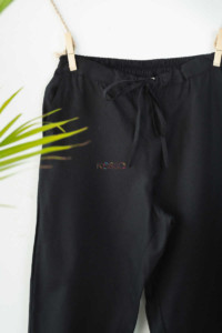 Image for Wsp01 Pants With Pocket Elasticated Waist Black Closeup