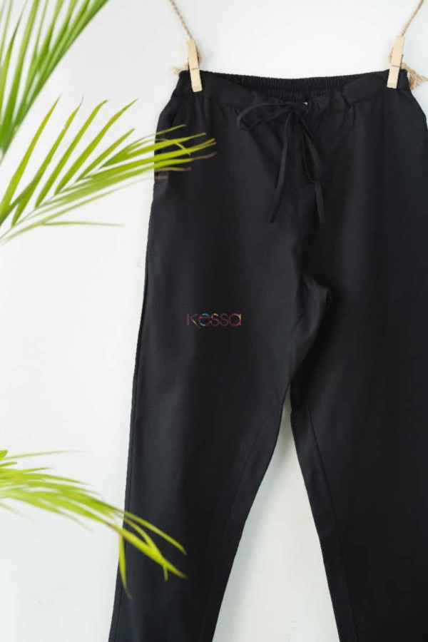 Image for Wsp01 Pants With Pocket Elasticated Waist Black Look
