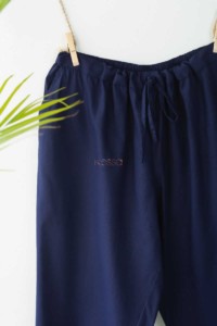 Image for Wsp01 Pants With Pocket Elasticated Waist Blue Closeup