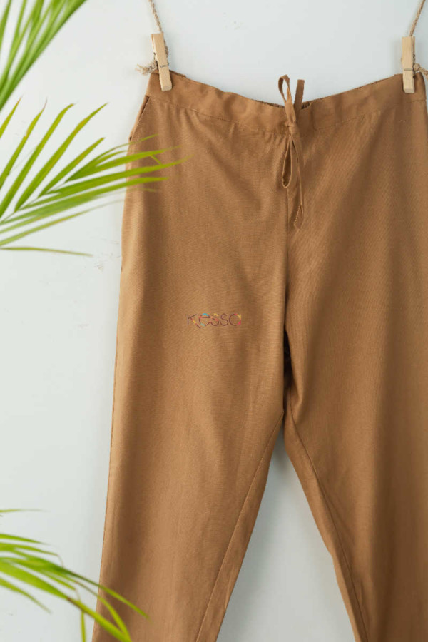 Image for Wsp01 Pants With Pocket Elasticated Waist Brown Look