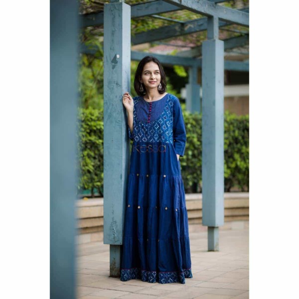 Image for Kessa Sr40 Indigo Cotton Dress Featured