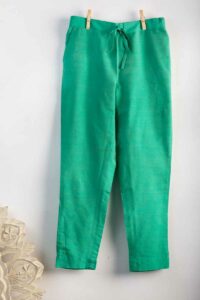 Image for Kessa Ws207p Cotton Silk Pants With Pocket Green Featured New