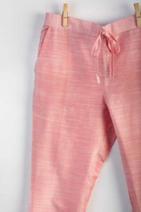 Image for Kessa Ws207p Cotton Silk Pants With Pocket Peach Sitting Newest