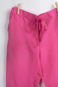 Image for Kessa Ws207p Cotton Silk Pants With Pocket Pink Closeup Latest