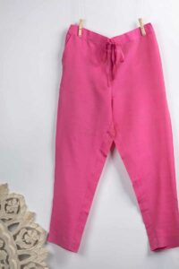 Image for Kessa Ws207p Cotton Silk Pants With Pocket Pink Side Latest