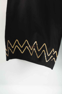 Image for Kessa Wsp05 Cotton Satin Palazzo Pocket Elasticated Waist 1 Bottom Black