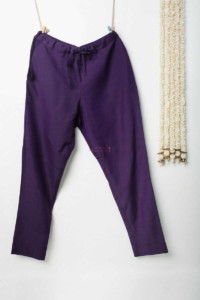 Image for Ws207p Cotton Silk Pants Pocket Elasticated Waist Ink Blue