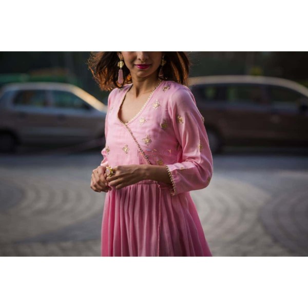Image for Kessa Ws352 Ombre Cotton Silk Dress Closeup