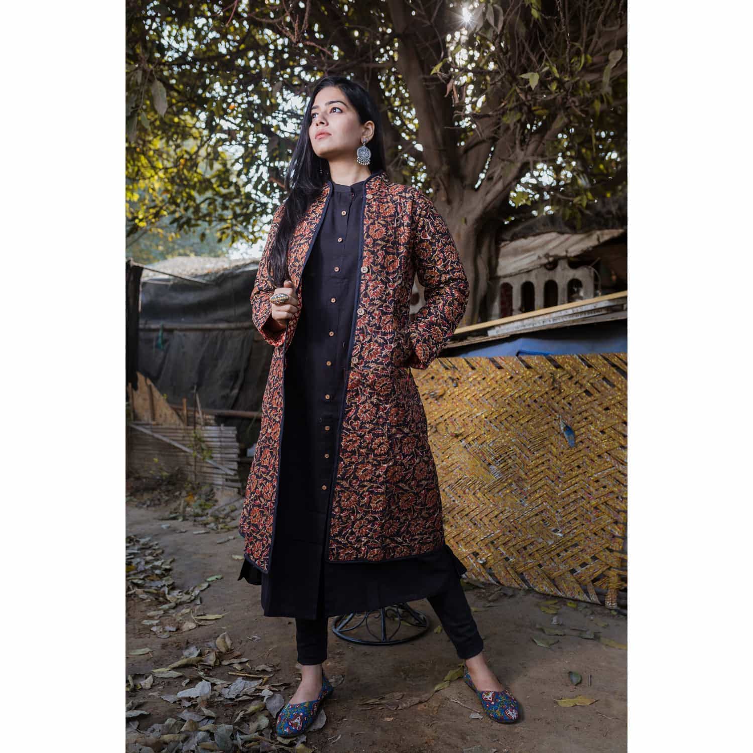 Kalamkari jacket Kurti . Check out these kalamkari jacket silk cotton kurti  now available @nakriti_ethnicstore . . Fabric - silk cotto... | Instagram