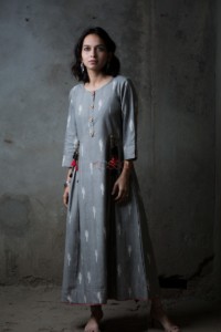 Image for Ikat Grey Dress Side