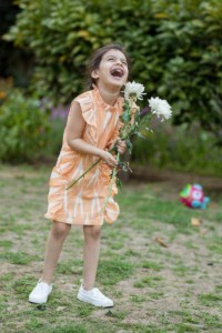 Image for Peach Ikat Frill Dress Featured