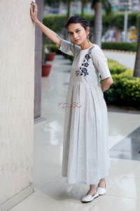 Image for White Embroidery Dress Side