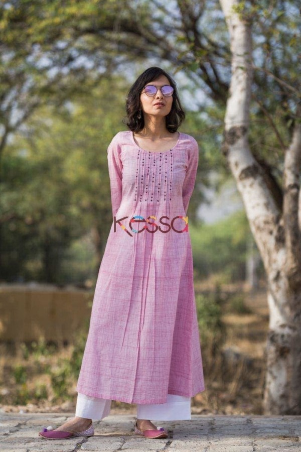 Image for Dusty Rose Pink A Line Kurta Featured