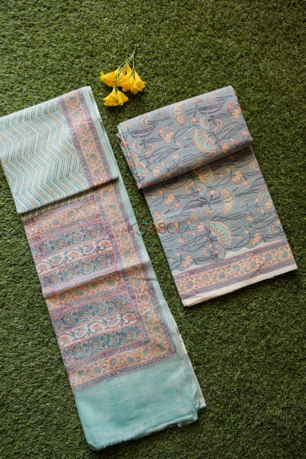 Image for Pastel Blue Fabric With Dupatta