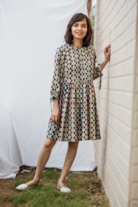 Image for Short Dimond Printed Dress Side