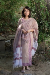 Image for Angrakha Kurta Dupatta Set Front