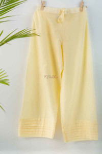Image for Kessa Eapalazzo02 Pleated Palazzo With Pocket Elasticated Waist 1 Light Yellow Featured