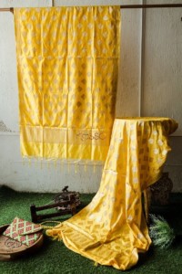 Image for Kessa Kudu15 Yellow Banarasi Dupatta Featured