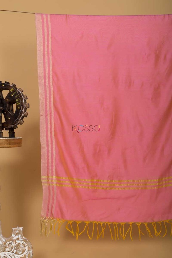 Image for Kessa Kudu Brick Pink Chanderi Dupatta Featured