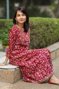 Image for Mexican Red Cotton Dress Portrait