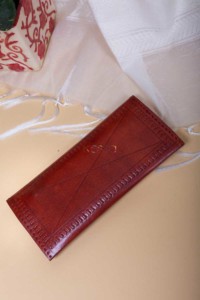 Image for Kessa Kewa01 Brown Camel Leather Handcrafted Wallet Back