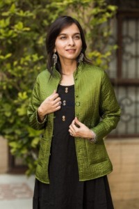 Image for Trendy Green Double Full Sleeves Jacket