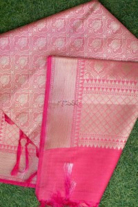 Image for Kessa Kudu62 Pink Rose Banarsi Jaal Dupatta Featured New