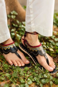 Image for Kessa Kuoh07 Leather Black Sandal Work Chappals Featured