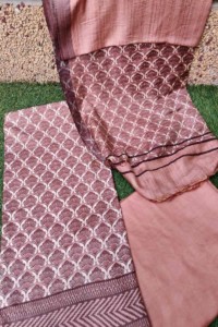 Image for Kessa Kusf01 Oriental Pink Pashmina Suit With Stole Closeup