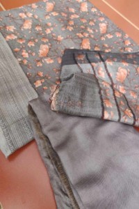 Image for Kessa Kusf02 Dusty Gray Pashmina Suit With Stole Closeup