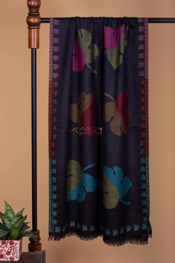 Image for Kessa Kusl06 Black Maple Wool Stole Featured