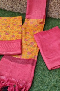 Image for Kessa Kusf03 Bourbon Pink Semi Pashmina Complete Suit Set Featured